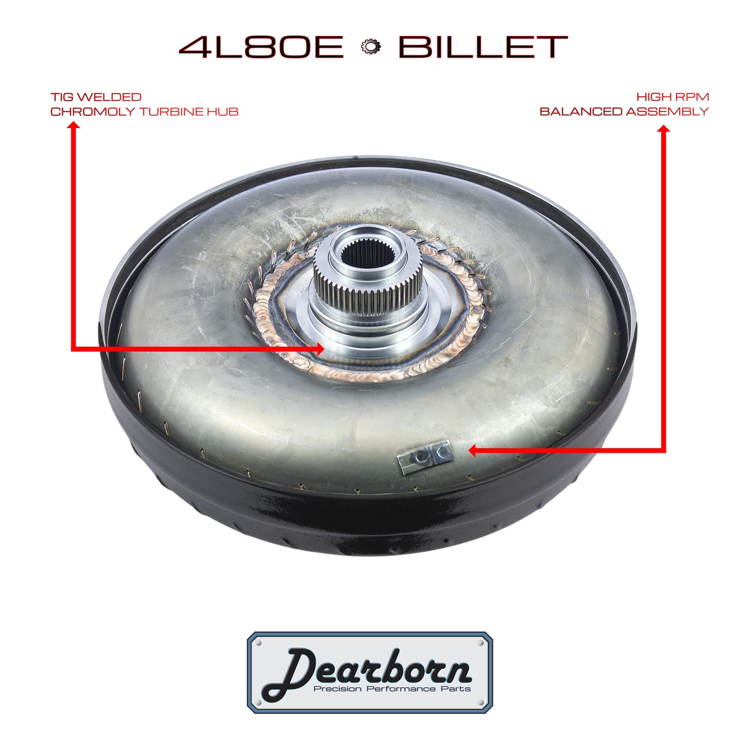 4L80E 4L85 Performance Stall Converter - 3200-3500rpm - Billet Forged HD Clutch