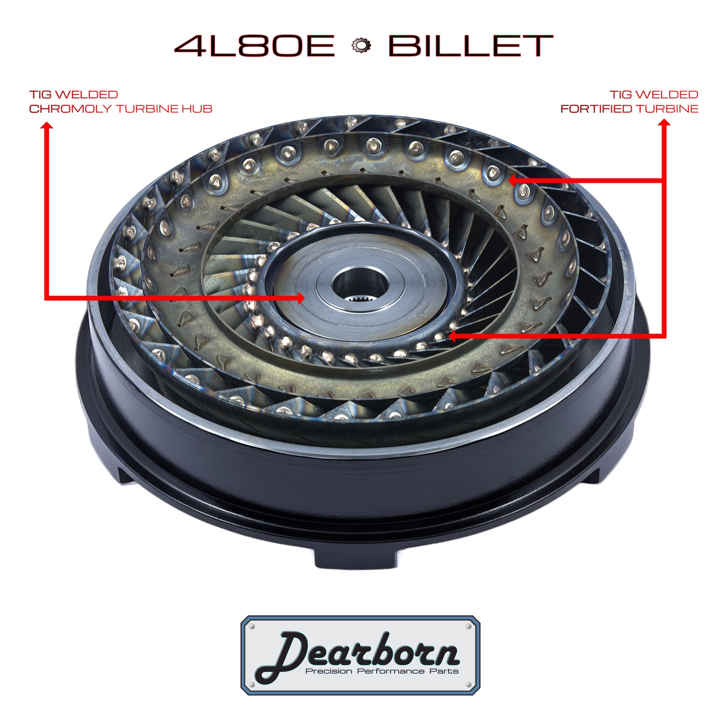 4L80E 4L85 Performance Stall Converter - 3200-3500rpm - Billet Forged HD Clutch