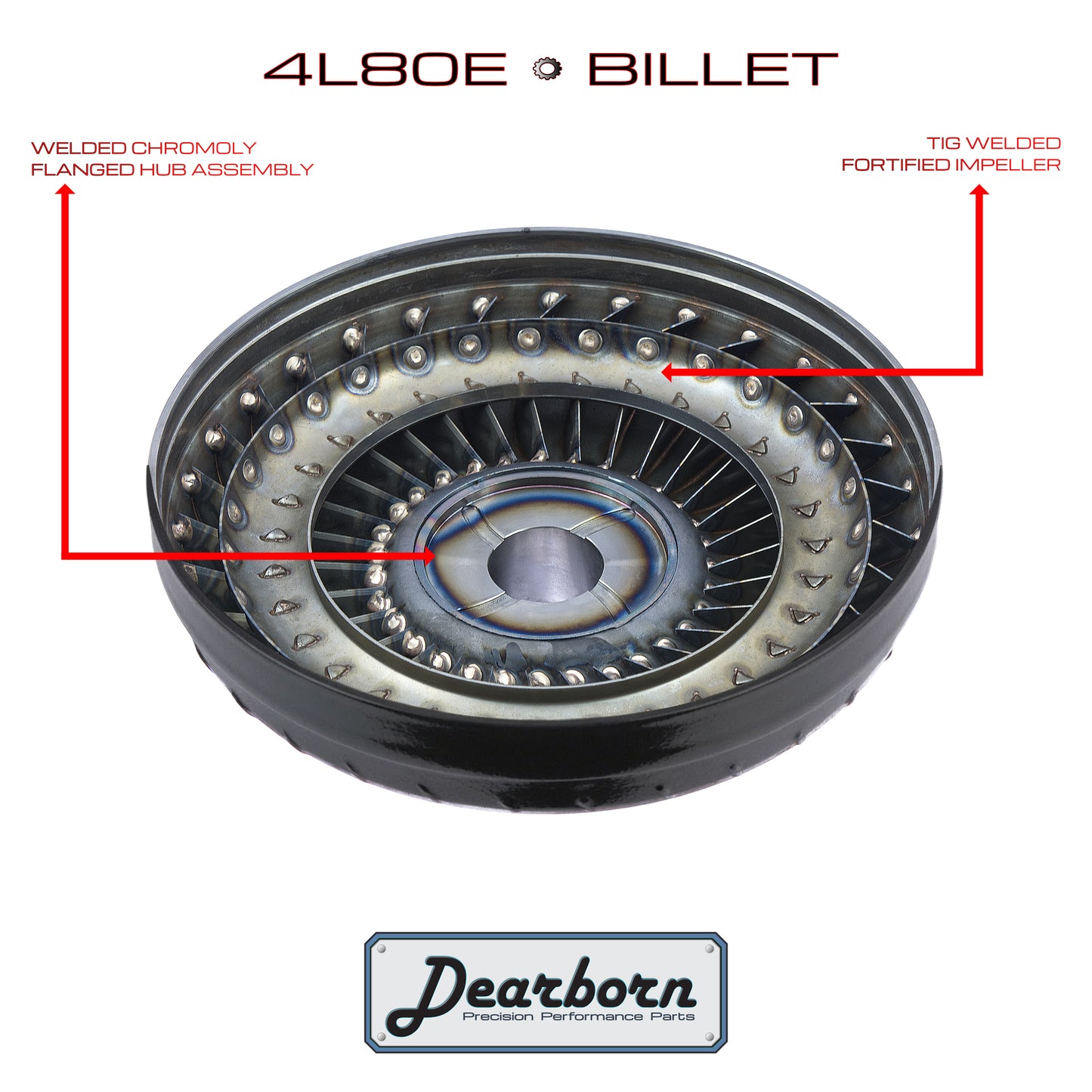 4L80E 4L85 Performance Stall Converter - 3200-3500rpm - Billet Forged HD Clutch