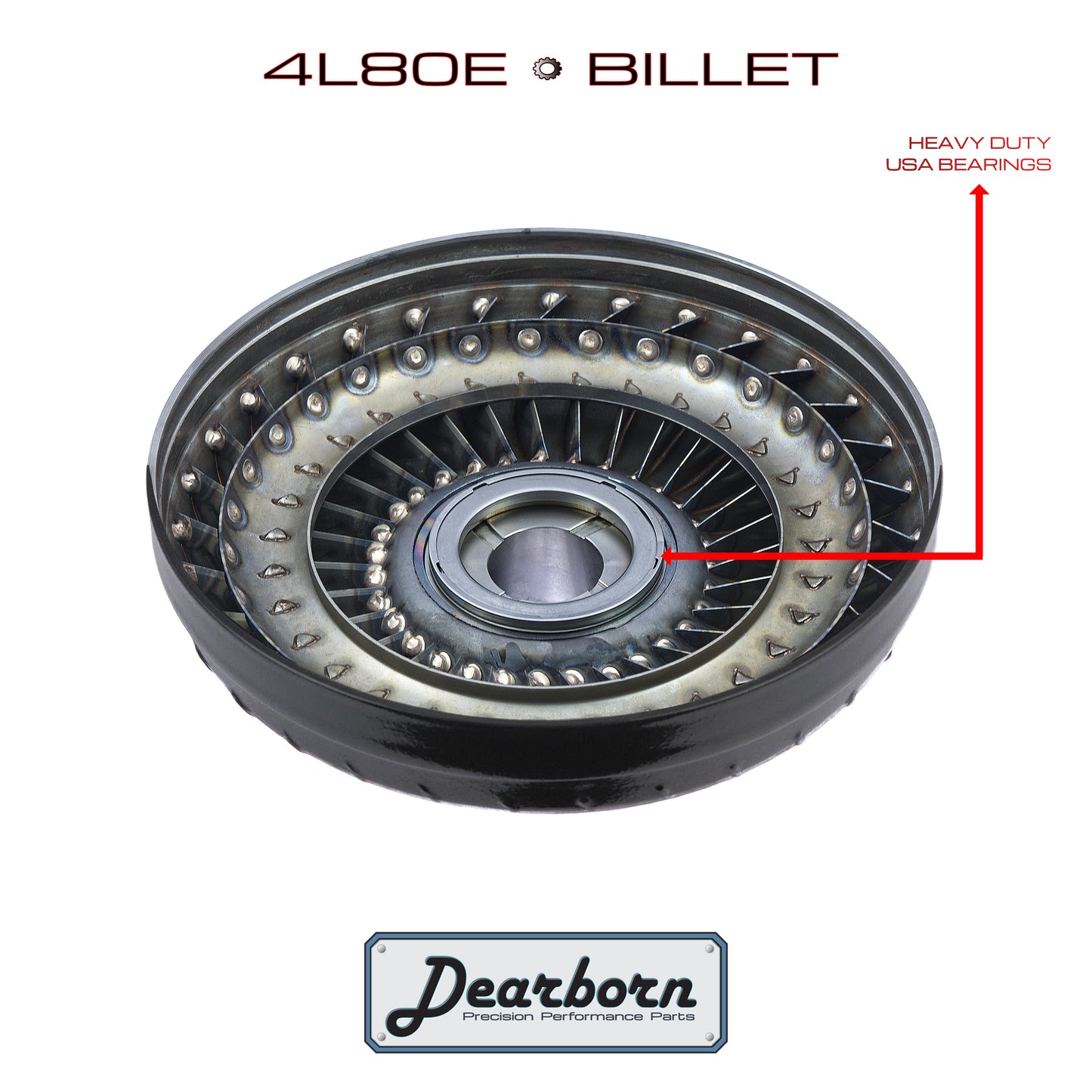 4L80E 4L85 Performance Stall Converter - 3200-3500rpm - Billet Forged HD Clutch