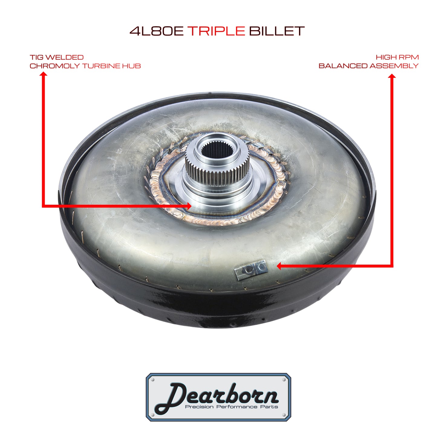 4L80E 4L85 Performance Stall Converter - 3000-3200rpm - Billet Forged Triple Clutch