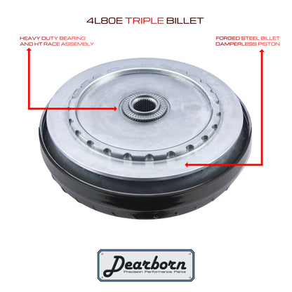 4L80E 4L85 Performance Stall Converter - 3000-3200rpm - Billet Forged Triple Clutch