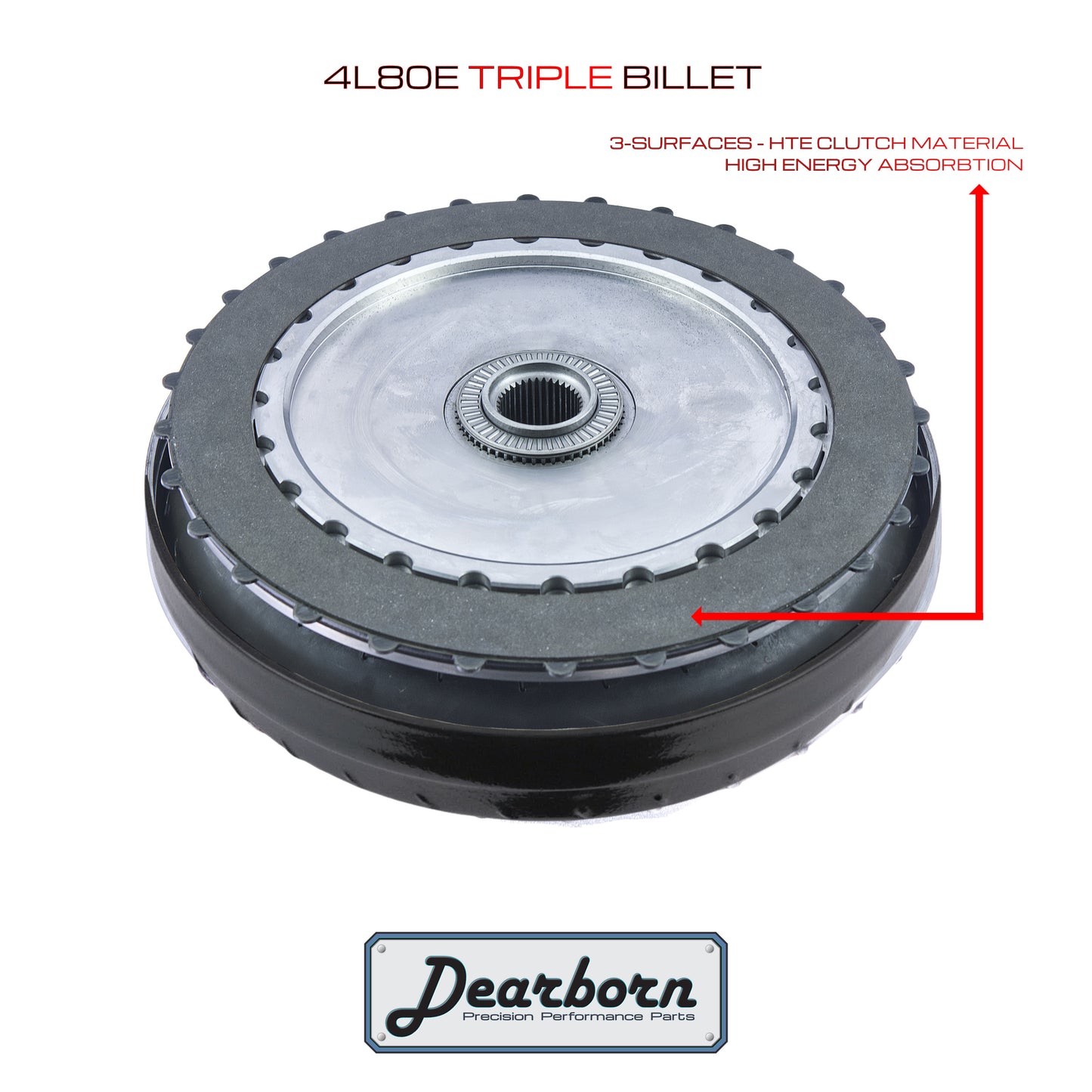 4L80E 4L85 Performance Stall Converter - 3000-3200rpm - Billet Forged Triple Clutch