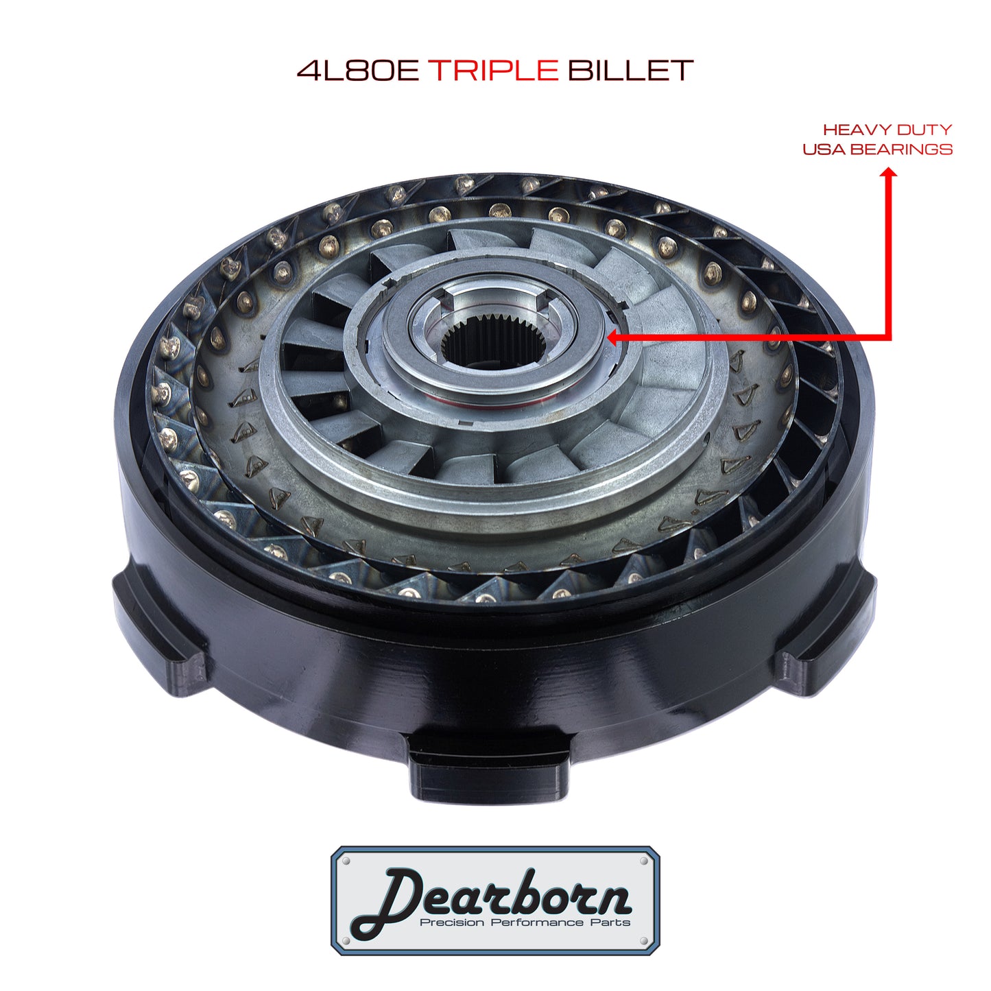 4L80E 4L85 Performance Stall Converter - 3000-3200rpm - Billet Forged Triple Clutch