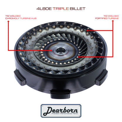 4L80E 4L85 Performance Stall Converter - 3000-3200rpm - Billet Forged Triple Clutch