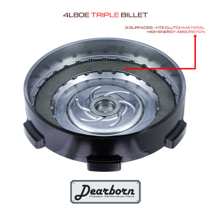 4L80E 4L85 Performance Stall Converter - 3000-3200rpm - Billet Forged Triple Clutch