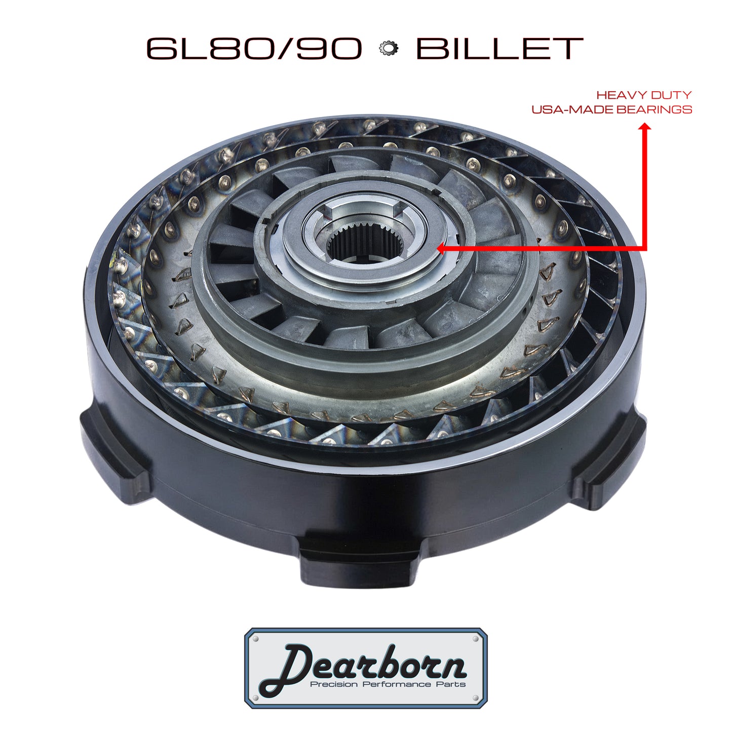 6L80 6L90 Performance Stall Converter - 3000-3200rpm - Billet Forged HD Clutch