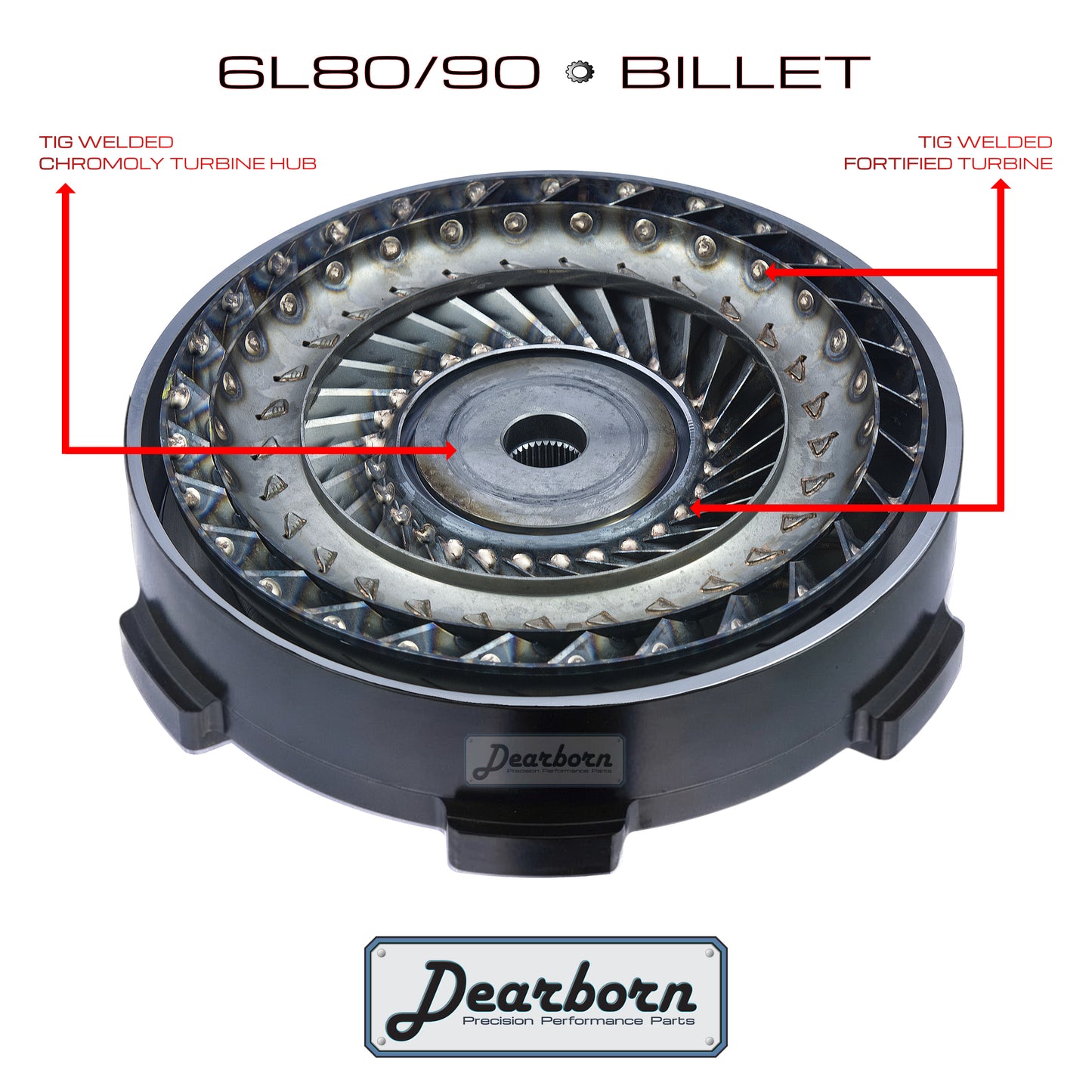 6L80 6L90 Performance Stall Converter - 3000-3200rpm - Billet Forged HD Clutch