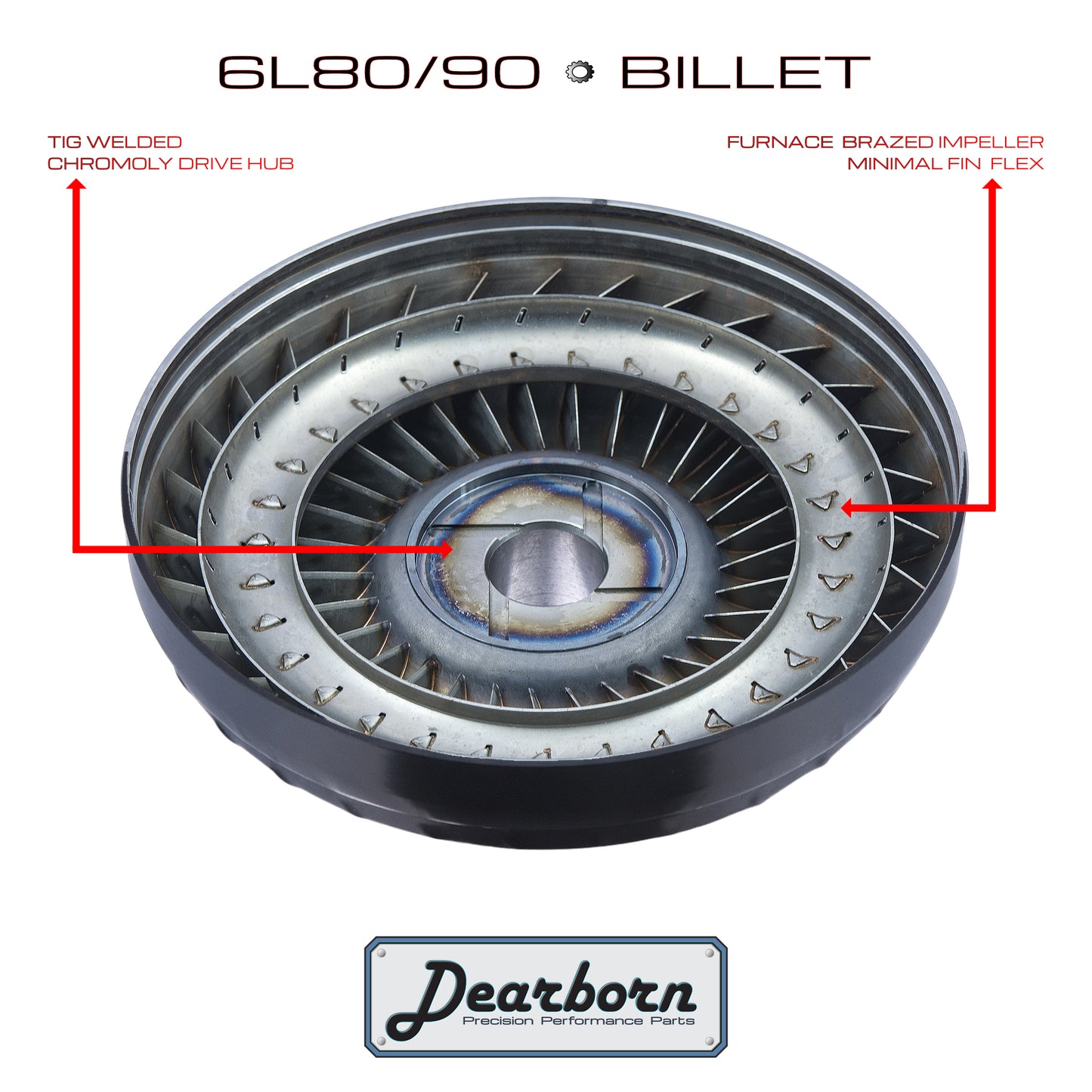 6L80 6L90 Performance Stall Converter - 3000-3200rpm - Billet Forged HD Clutch