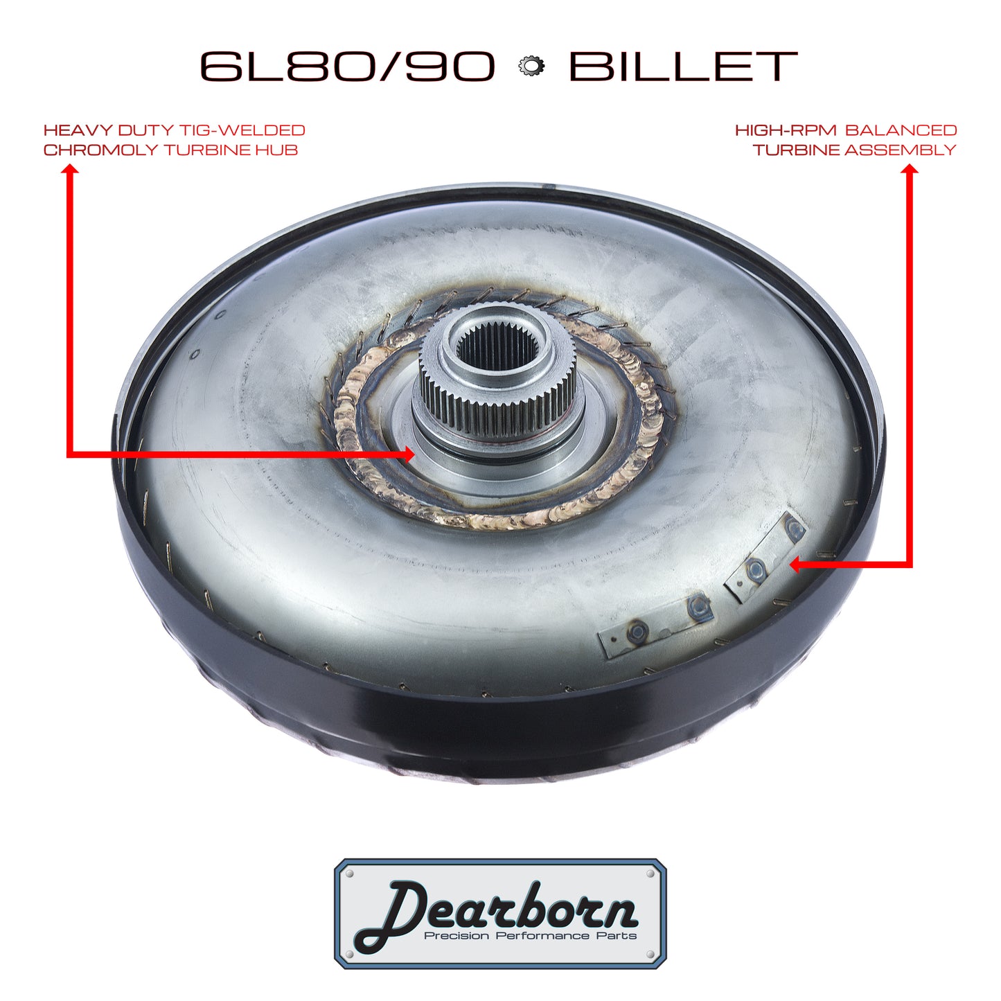 6L80 6L90 Performance Stall Converter - 3000-3200rpm - Billet Forged HD Clutch